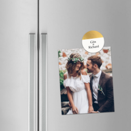 Svadobná magnetka s menami novomanželov - Full photo